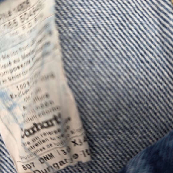 VINTAGE Carhartt Jeans Men 38x34 Blue Double Knee Logger Medium Wash B07 DNM Y2K - Picture 7 of 9